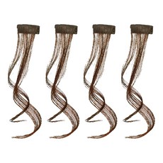 하이유니 미니 사이드 뱅 앞머리 헤어피스 25cm, 라이트브라운, 4개