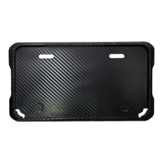 機車車牌框 新牌7碼通用, 1個, 碳纖維外觀 黑色