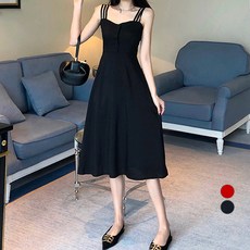 비비에모 쓰리끈 나시 뷔스티에 원피스 00892 빅사이즈 포함