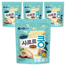 베베쿡 사르르쿵 아기과자, 화이트초코, 23g, 4개