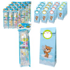 Pororo 淘氣小企鵝 牙刷牙膏組4p+禮品包裝包4p, 4組