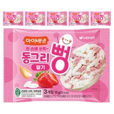 아이배냇 동그리뻥, 딸기맛, 15g, 6개