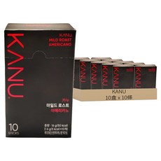 KANU 經典美式黑咖啡 mild roast, 1.6g, 10條, 10盒