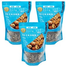 亦擇 純黑芝麻核桃脆片, 全素食Vegan, 低溫烘烤, 非油炸, 300公克, 250g, 3包