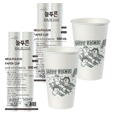 늘푸른 피크닉 인쇄종이컵 500ml, 100개입, 2개