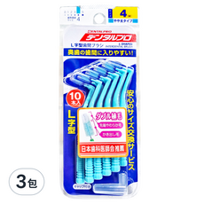 日本 DENTALPRO 牙間刷 L型, 10個, 3包, 1.2mm