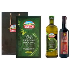 DIVELLA 德威樂 橄欖油+香醋禮盒 1號+提袋, 1套, 1L 橄欖油 + 500ml 香醋