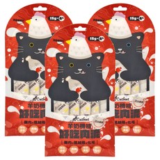 Catfeet 羊奶機能好吃肉泥, 60g, 雞肉 + 蔓越莓 + 化毛, 3袋