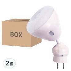 明沛 720度旋轉自動光感小夜燈 MP7405-2 7.5 x 6 x 5.5cm, 黃光, 2個