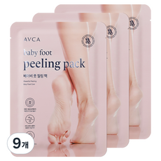 아브카 베이비 풋 각질 필링 팩, 2개입, 9개