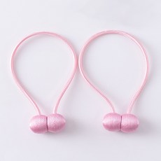 Rubyco 圓球磁吸窗簾綁帶, 粉紅色, 2個