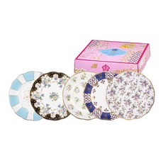 ROYAL ALBERT 100週年清新中盤5入組 前期, 1套, 盤子 5入, 混合色