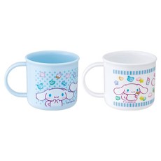 Skater 銀離子塑膠水杯 200ml 2件組, 大耳狗 白色 + 藍色, 1組