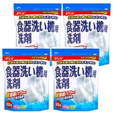 Lion Chemical 獅子化學 無香 洗碗機專用W雙重酵素洗碗粉, 650g, 4包