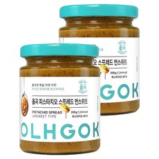 옳곡 피스타치오 스프레드 언스위트, 200g, 2개