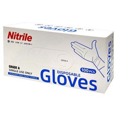 NBR輕薄款 舒適高彈丁腈手套 S 藍色, 1個, 100個裝