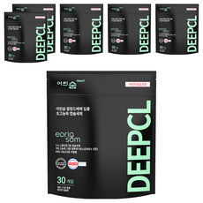 어린숨 알랑드베베 딥클 3in1 초고농축 캡슐세제, 30개입, 6개