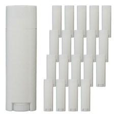 橢圓形滾珠棒容器 4.5g, 20個, 白色