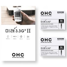 오상헬스케어 미래3.3G플러스 혈당측정기 + 혈당검사지 2p, 1개, 50매