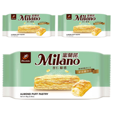 77 Milano 蜜蘭諾 杏仁鬆塔 Set 8入 嚴選杏仁內餡 酥脆口感 獨立包裝, 96g, 3包