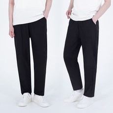 AnotherD 2件組 防皺可烘乾日常輕量鬆緊帶長褲 輕便男士褲子 透氣四向彈力長褲