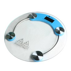 數位裸色背光圓形體重計, 單品, 藍色