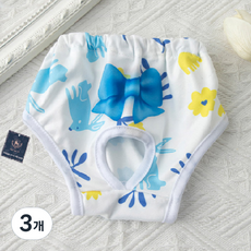 딩동펫 반려동물 리본 생리팬티 블루래빗, 소형, 1개입, 3개