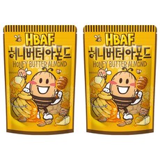HBAF 杏仁果 蜂蜜奶油味 韓國進口 酥脆可口, 120g, 2包