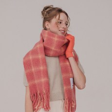 미치코런던 블록 체크 머플러 목도리