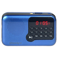 Dennys 丹尼斯 SD USB MP3迷你喇叭, 藍色, MS-K213