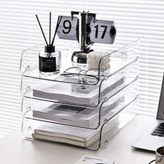 Winprice 文件檔案整理盒 基本款, 透明, 2個