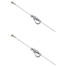 알씨상점 이동식 그림전시 와이어 액자걸이 0.5m 로프 +후크, 혼합색상, 2세트