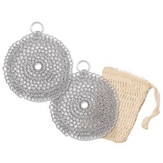 不鏽鋼環形菜瓜布 圓形, 2入, 1個