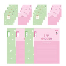 PENPIA 3-6年級女童英語練習筆記本, 隨機出貨, 20入