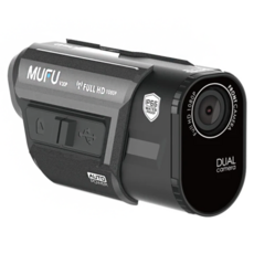 MUFU 好神機 雙鏡頭機車行車記錄器 附64g記憶卡 V30P, 黑色, 1組
