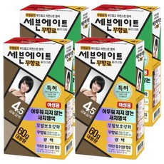 세븐에이트 칼라크림 염모제 60g, 4.5호 금빛 갈색, 4개