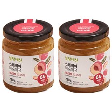설탕대신 스테비아 복숭아잼, 220g, 2개
