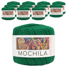 브랜드얀 모칠라 코튼 뜨개실, 12개, 45녹색