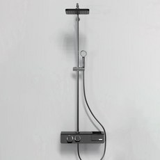 siiwon 스마트필선 선반형 해바라기 3way 레인 욕실 벽붙이 수도꼭지 샤워수전 블랙 방문설치, 1개