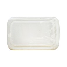 Enjoy101 全矽膠折疊餐盒 單格 19.1 x 11.8 x 2.8~5.7cm 235g 740ml, 霧白, 1個