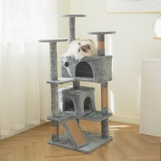 petoria 一層速成 8層隧道躲藏屋平臺 中型貓跳臺, 灰色, 1個