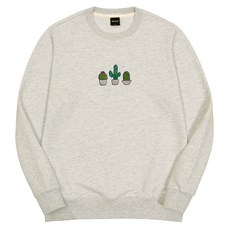 okstar 男女通用仙人掌刺繡特厚雙面棉大學T 9SSP008