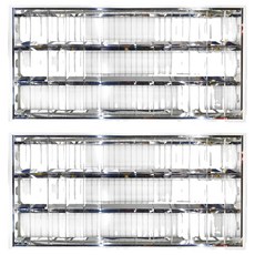 DANCELIGHT 舞光 T8 LED 4尺3管輕鋼架格柵燈具空台 LED-4341R6 2個, 6500K(白光)/4000K(自然光)/3000K(黃光), 1組