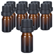 精油擴香滴管空瓶 5ml, 10個, 棕色