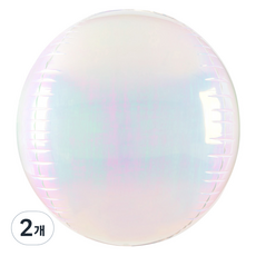 joyparty 銀箔漸層氣球 70cm, 2個, 珍珠白