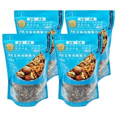 亦擇 純黑芝麻核桃脆片, 全素食Vegan, 低溫烘烤, 非油炸, 300公克, 250g, 4包
