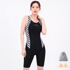 아쿠아티카 여성용 5부 반전신 수영복 AQA49247 + 언더브라 + 수영가방 세트