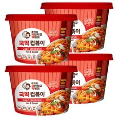 COOK-TOK 辣炒年糕杯 原味, 140g, 4個
