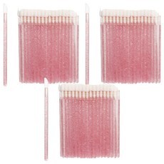 LaMon 亮粉拋棄式迷你刷具 100入, 紅色, 3個