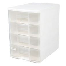 SHUTER 樹德 livinbox 魔法收納力 A4玲瓏盒, 半透明視窗設計，向上堆疊設計, 白色, 1個